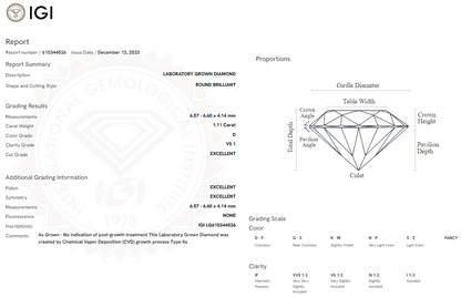 1.11 Carat Round Diamond