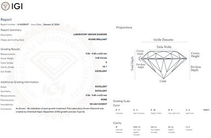 3.4 Carat Round Diamond