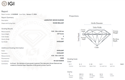 3.07 Carat Round Diamond