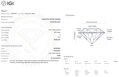 3.01 Carat Round Diamond