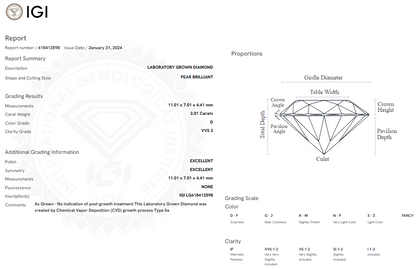 2.01 Carat Pear Diamond