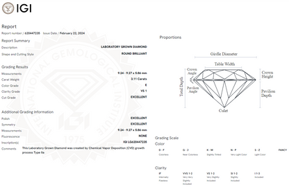 3.11 Carat Round Diamond