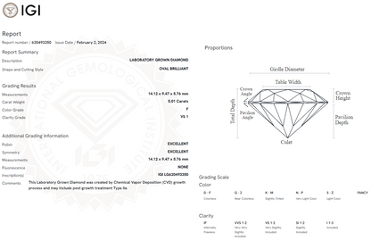 5.01 Carat Oval Diamond