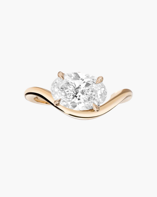 1ct Oval Wave Ring