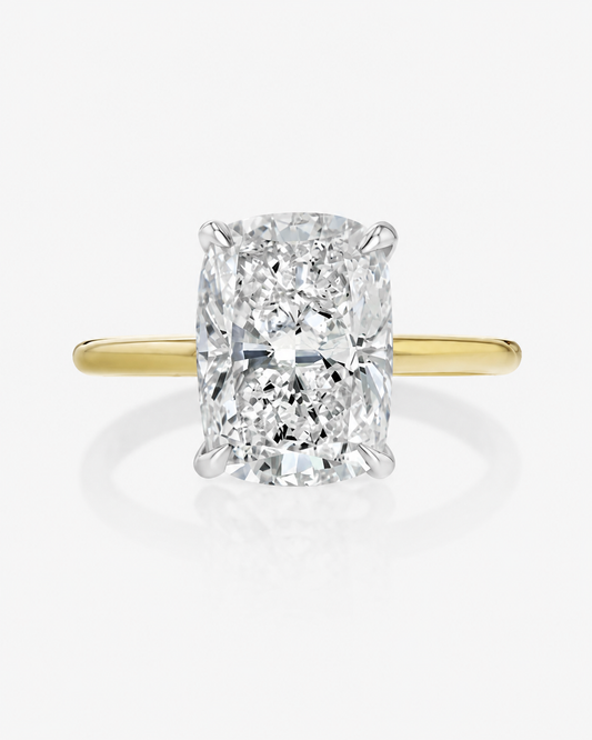 Elongated Cushion Diamond Engagement Ring