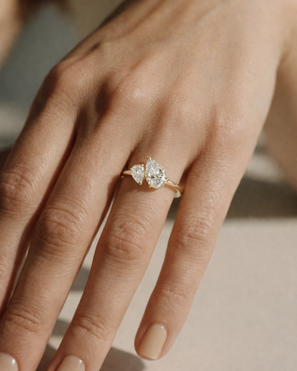 Pear Duet Lab-Grown Diamond Engagement Ring