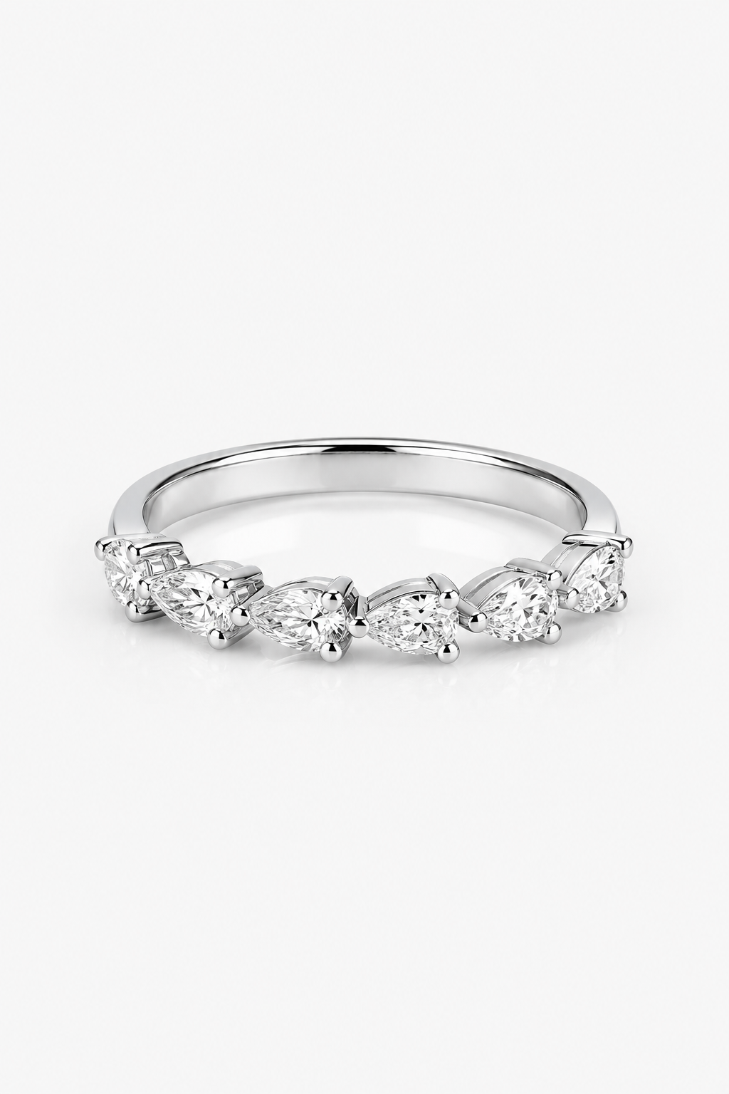 Pear Eternity Ring - Platinum