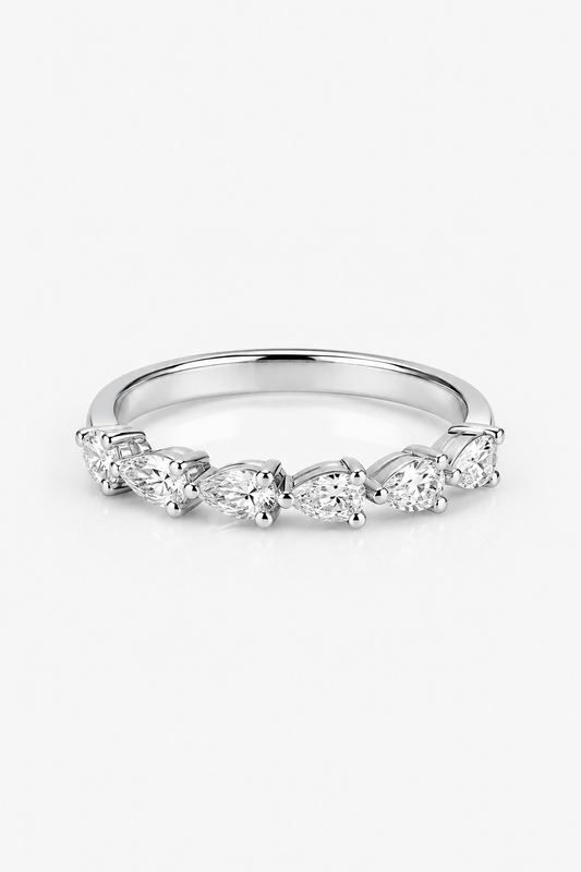 Pear Eternity Ring - Platinum