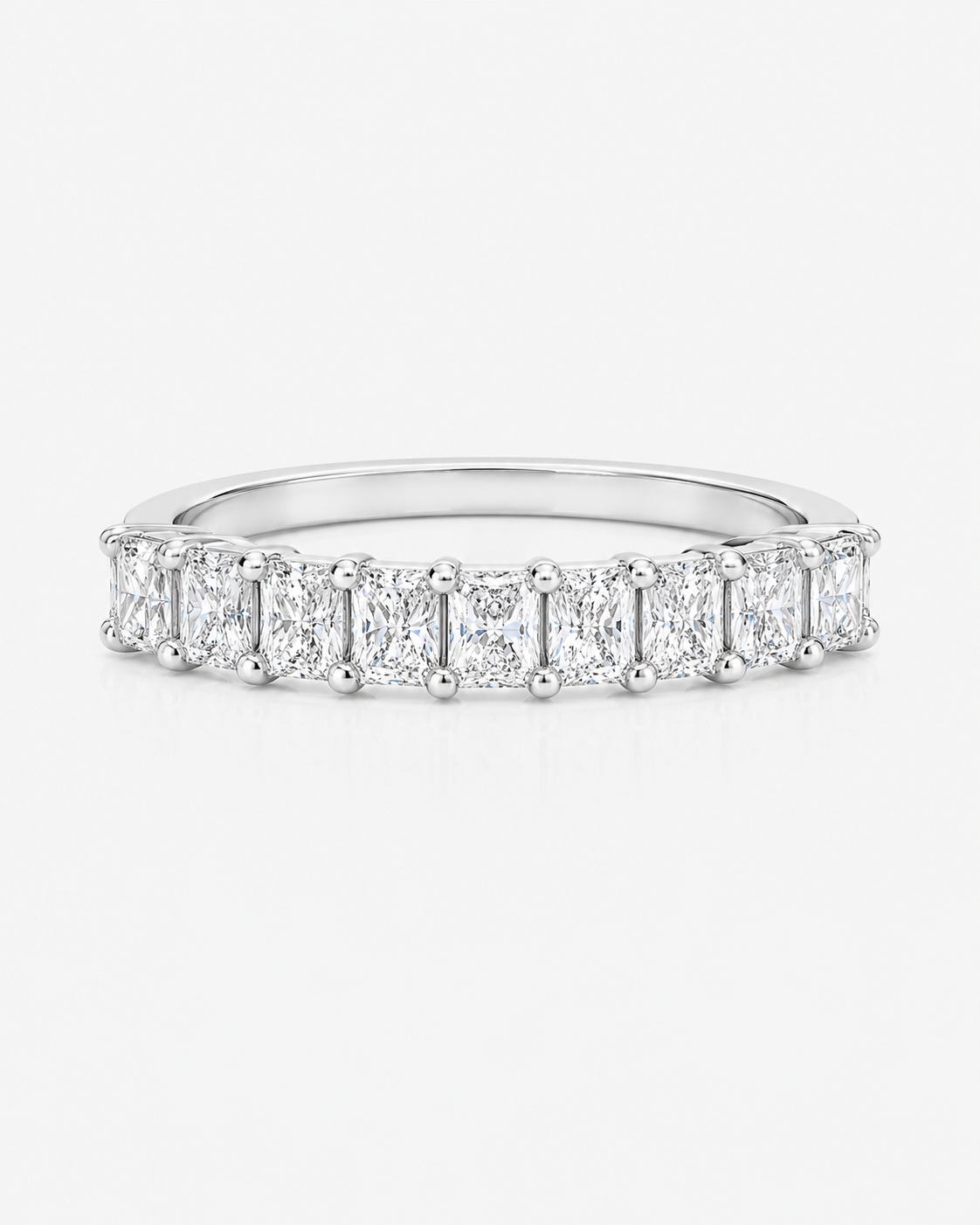 Radiant Diamond Bezel Ring - Platinum