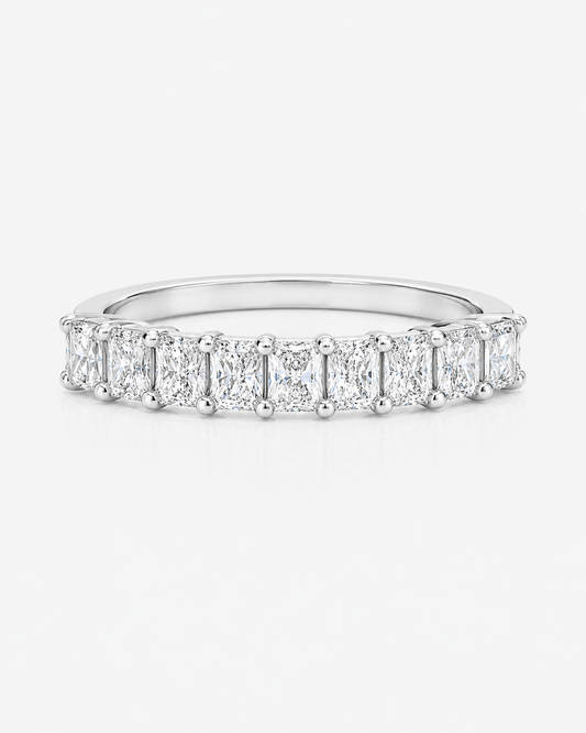 Radiant Diamond Bezel Ring - Platinum