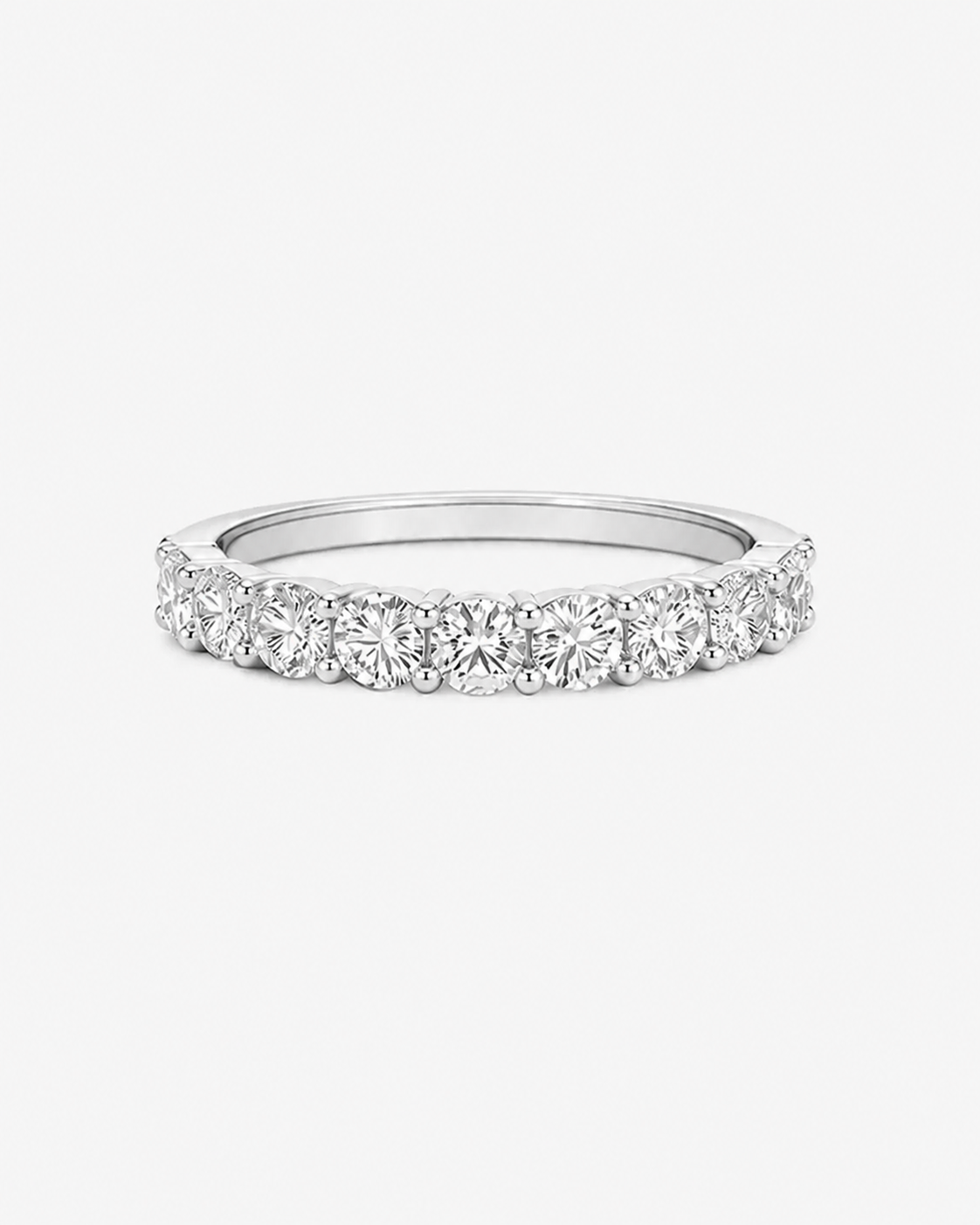 Round Eternity Band Wedding Ring - Platinum