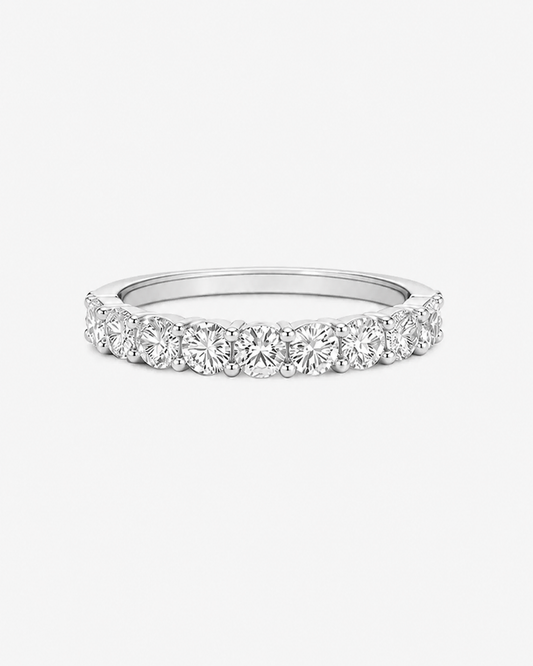 Round Eternity Band Wedding Ring - Platinum