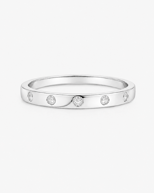 Inlay Diamond Ring - Platinum