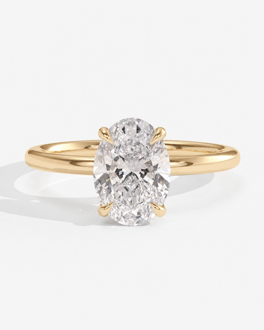 Oval Lab Diamond Engagement Ring