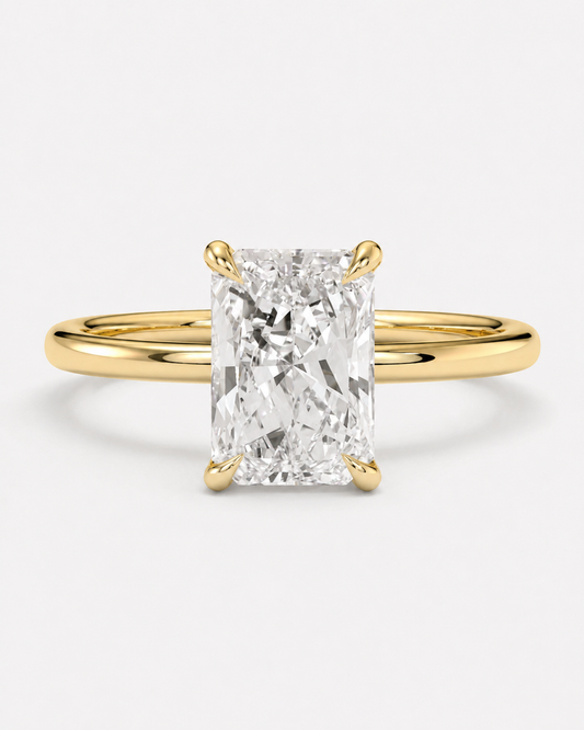 Radiant Lab Diamond Engagement Ring