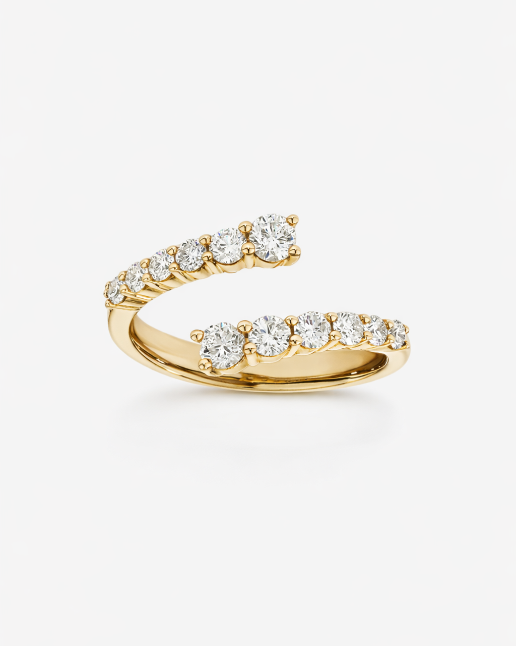 Graduated Diamond Wrap Ring