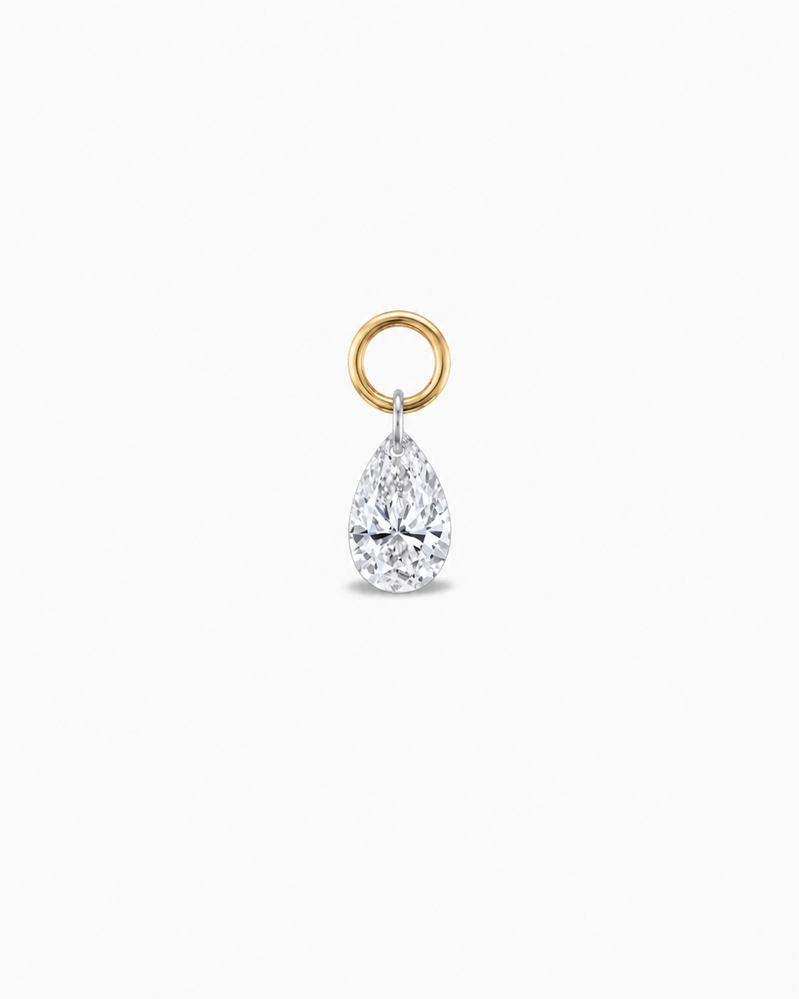 Pear Lab Diamond Huggies Charm