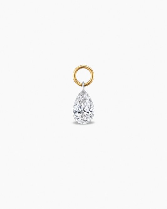 Pear Lab Diamond Huggies Charm