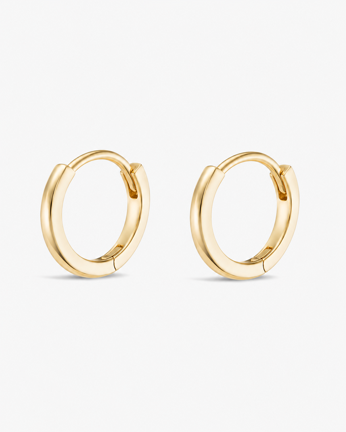 Classic Gold Huggie Earrings - 10mm
