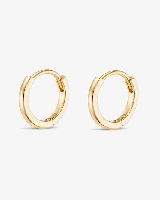 Classic Gold Huggie Earrings - 10mm