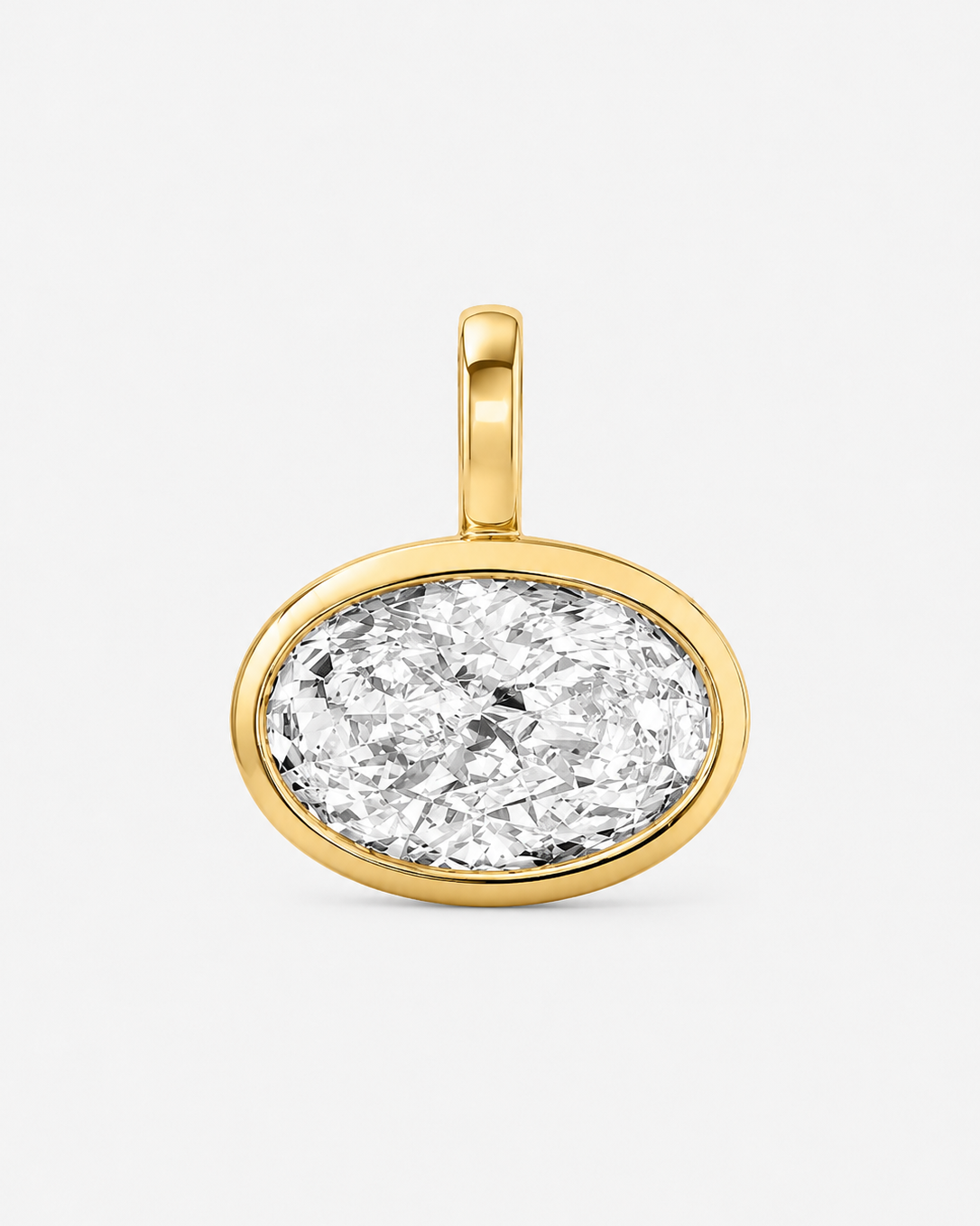 Oval Bezel Pendant Diamond