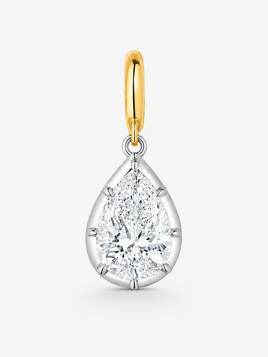 Pear Georgian Diamond Pendant