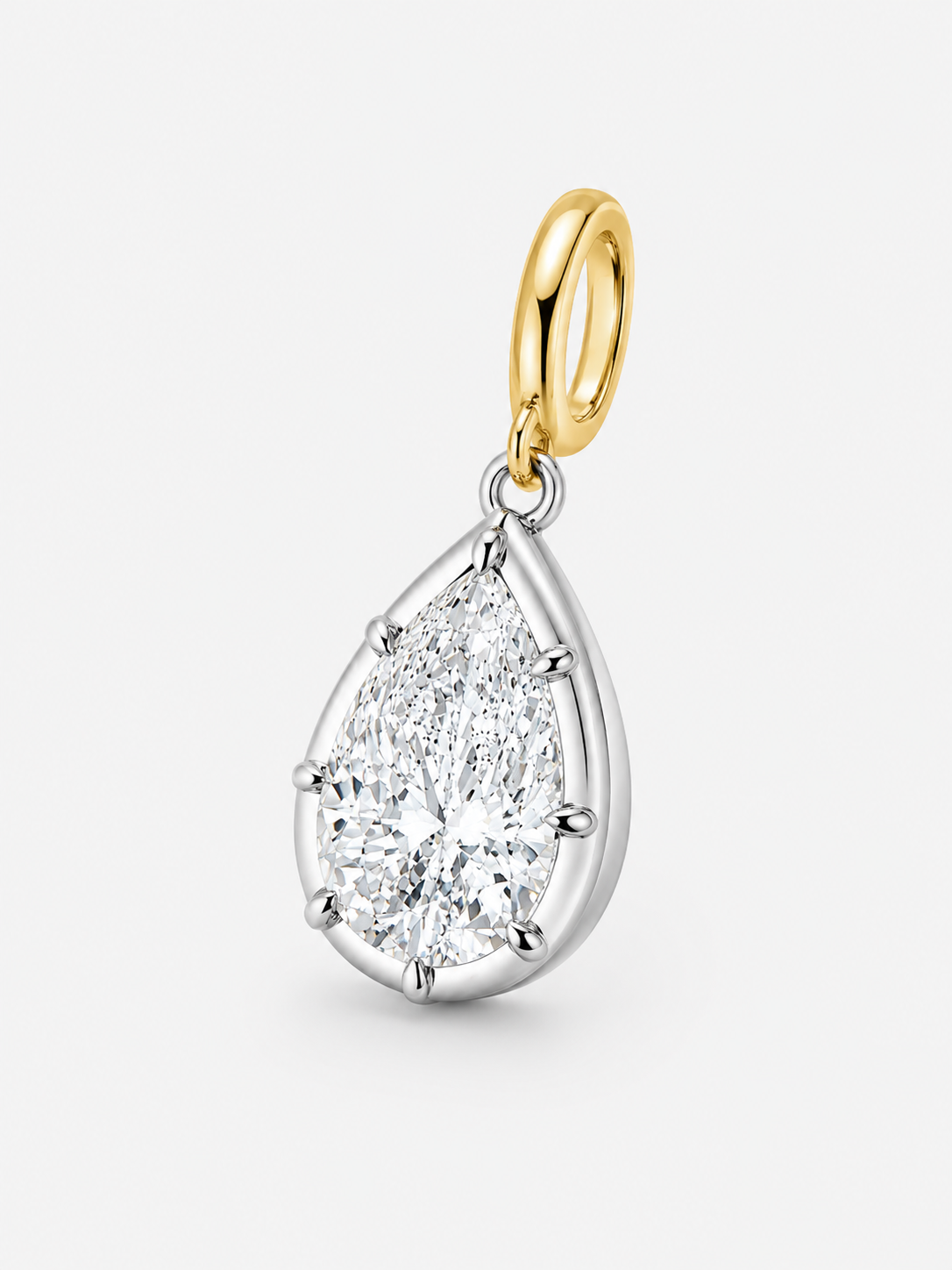 Pear Georgian Diamond Pendant