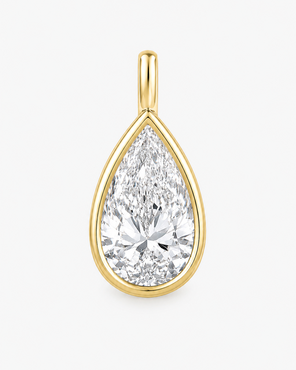 Pear Diamond Bezel Drop