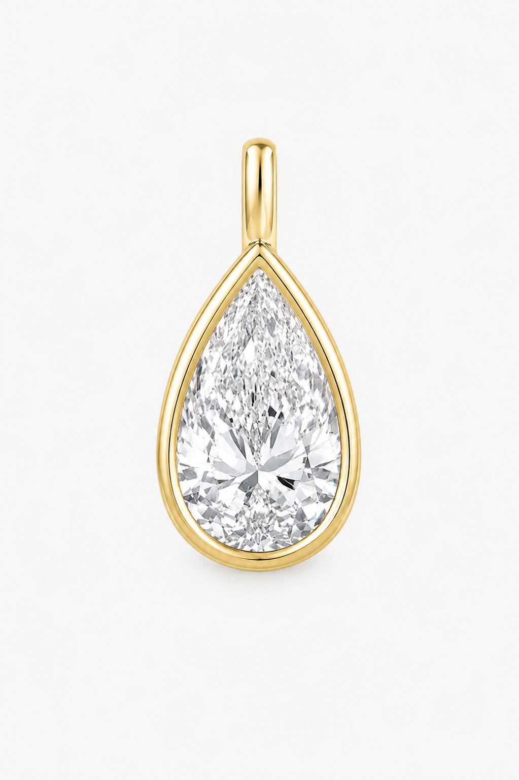 Pear Diamond Bezel Drop