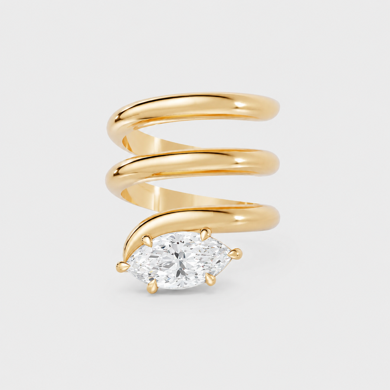 Marquise wrap pinky ring