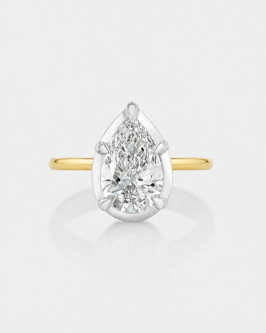Georgian Pear Pinky Ring
