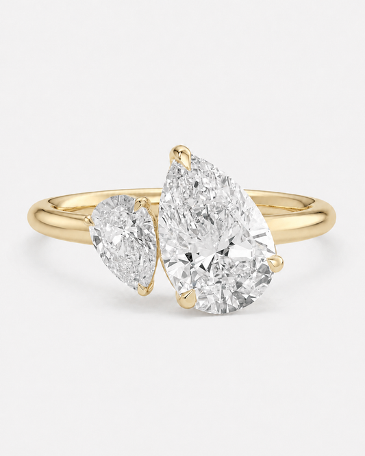 Pear Duet Lab-Grown Diamond Engagement Ring