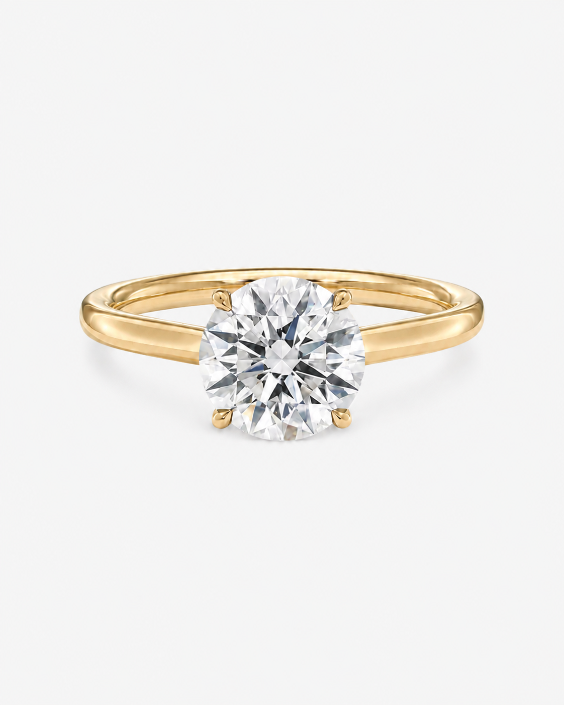 Round Lab Diamond Engagement Ring