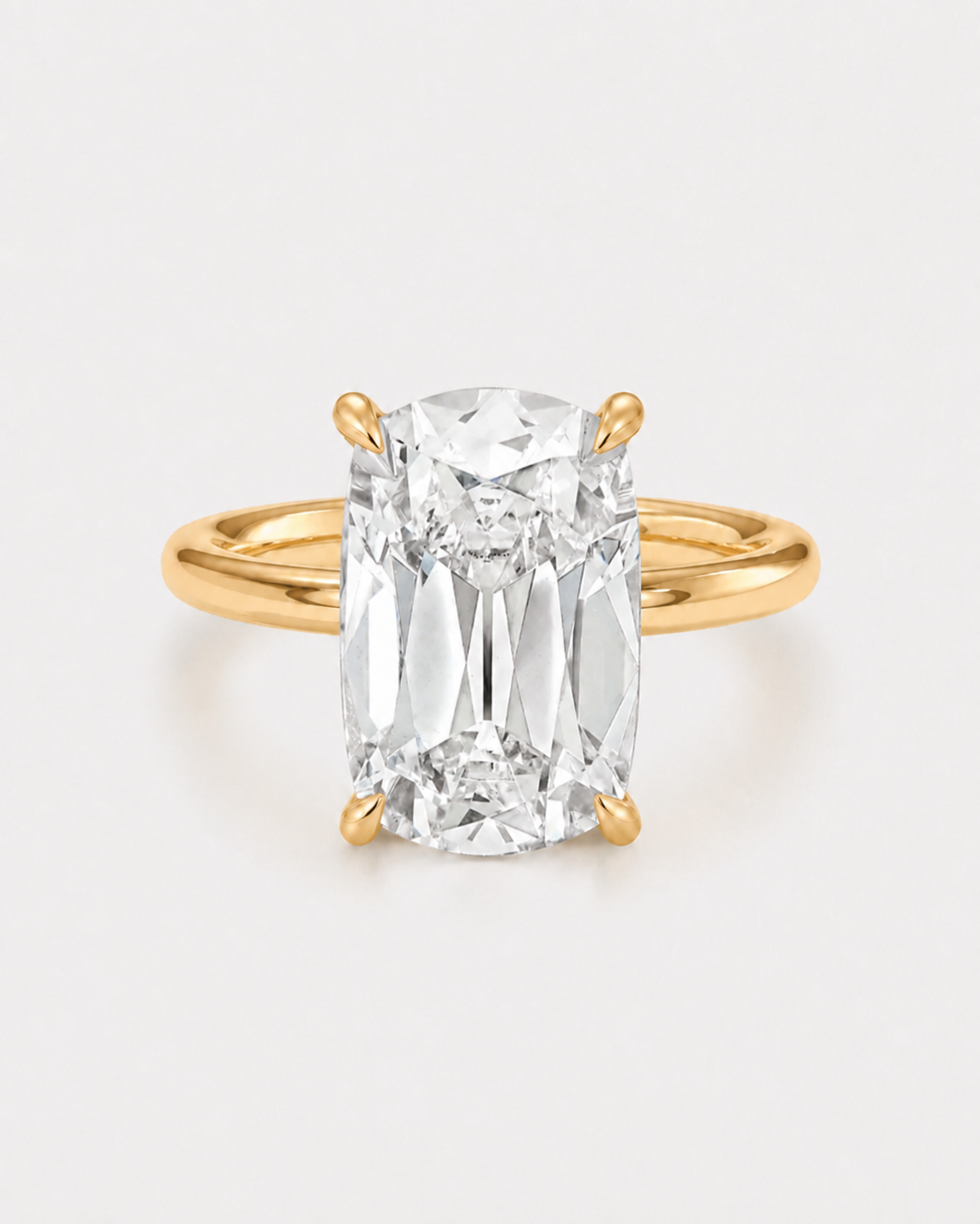 Old Mined Cushion Antique Diamond Engagement Ring
