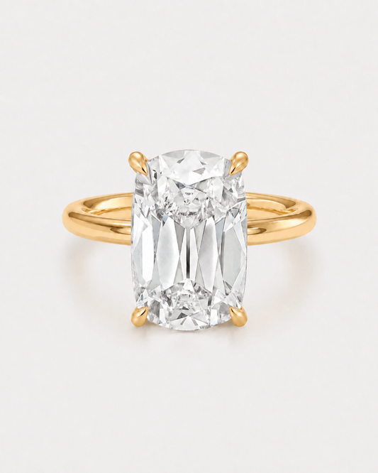 Old Mined Cushion Antique Diamond Engagement Ring