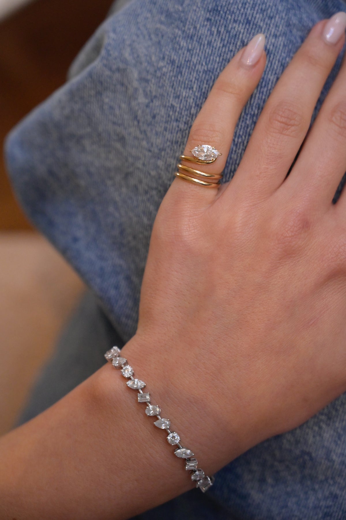 Marquise Wrap Pinky Ring