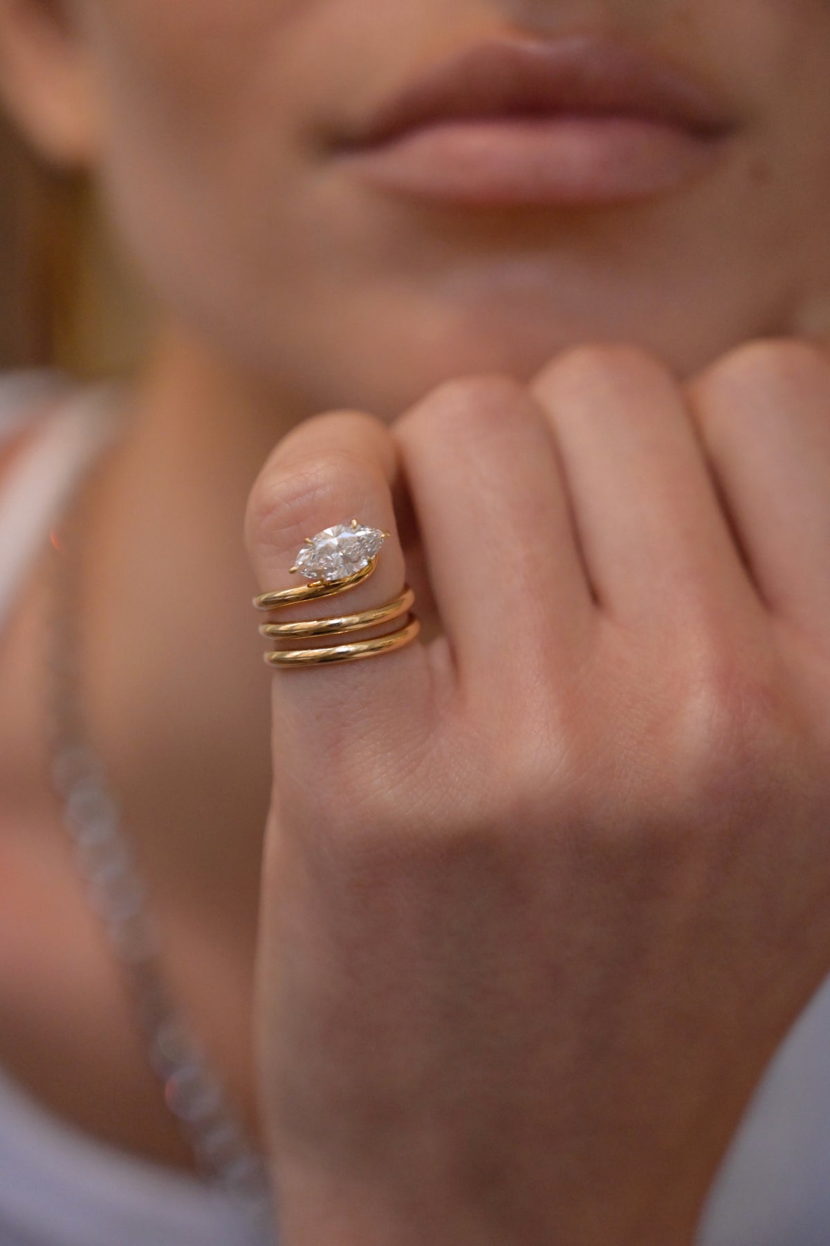 Marquise Wrap Pinky Ring