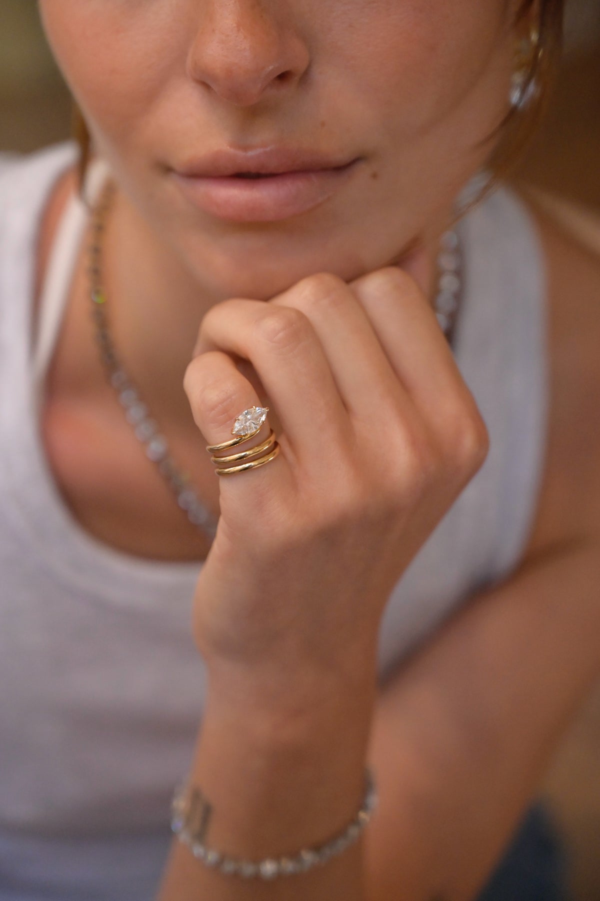 Marquise Wrap Pinky Ring