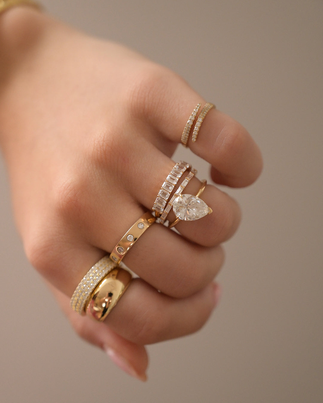 Inlay Diamond Ring