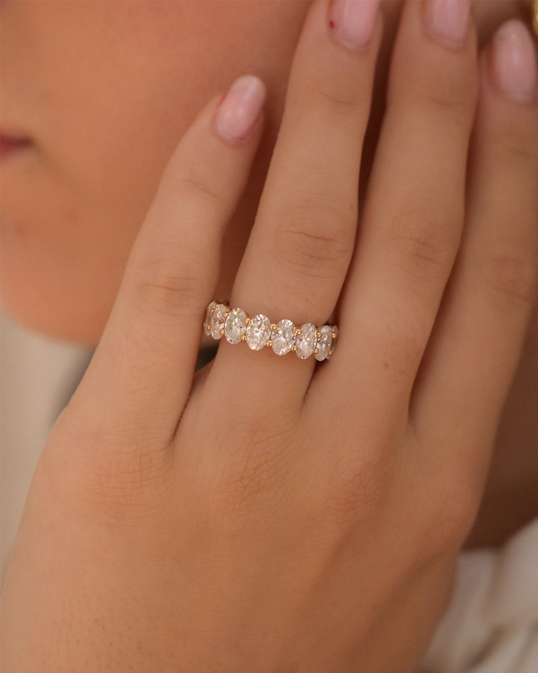 Oval Diamond Eternity Band - 3 carat