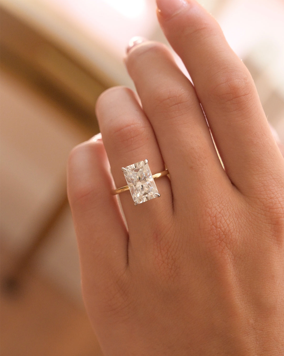 2CT Radiant Lab-Grown Diamond Engagement Ring - Ready To Ship