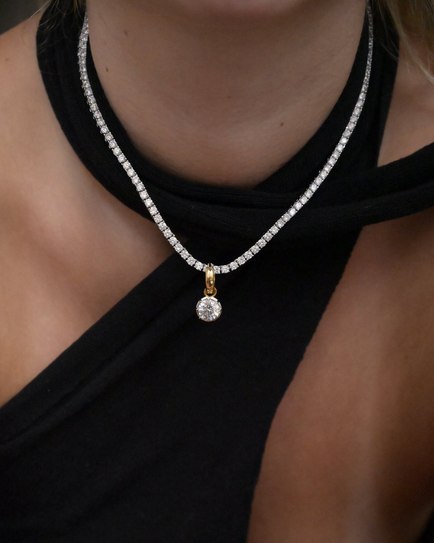 Round Georgian Pendant Diamond