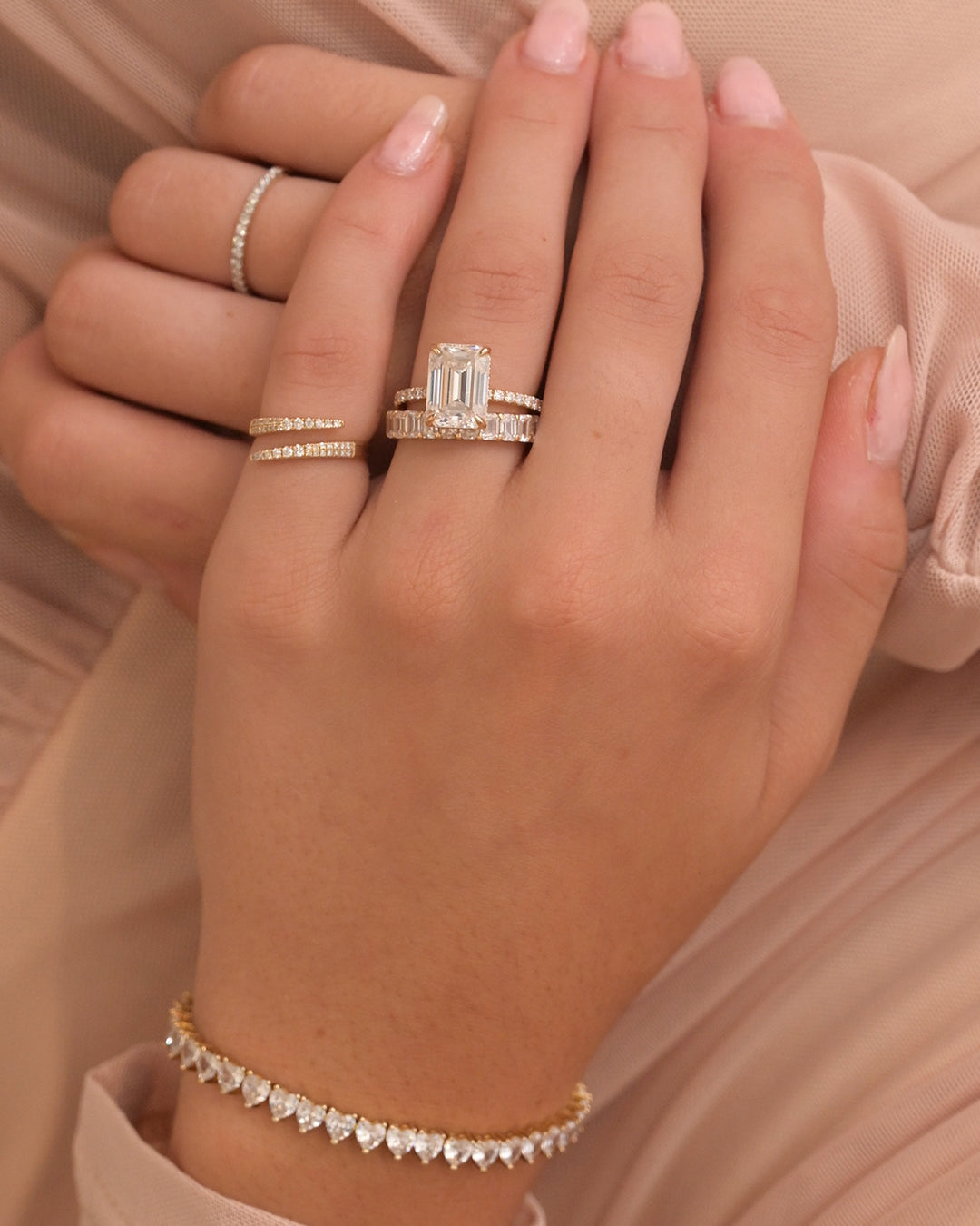 Diamond Wrap Pinky Ring