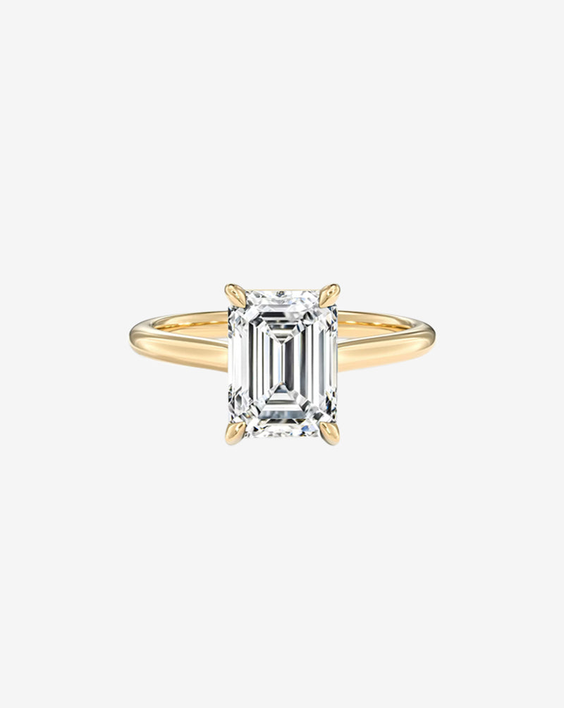 Emerald Lab-Grown Diamond Pave Engagement Ring