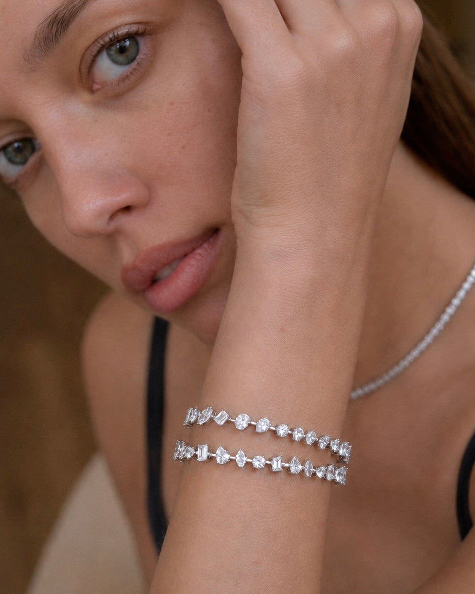Mixed Shape Tennis Bracelet 7 carat