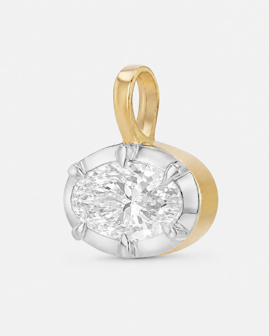 Oval Georgian Diamond Pendant