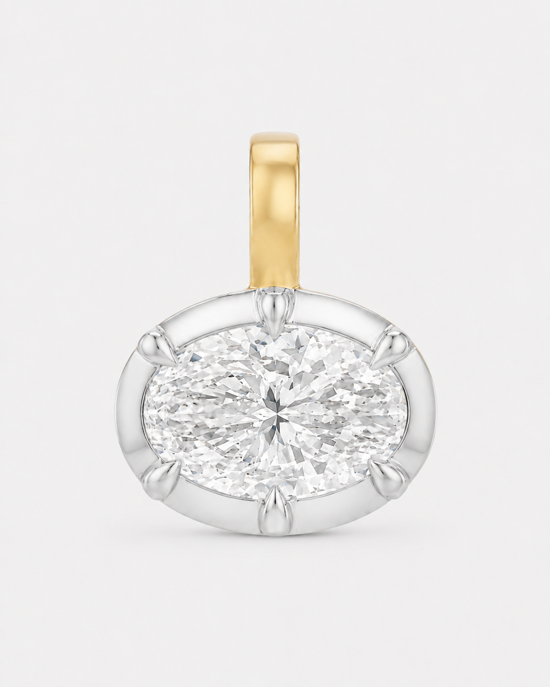 Oval Georgian Diamond Pendant