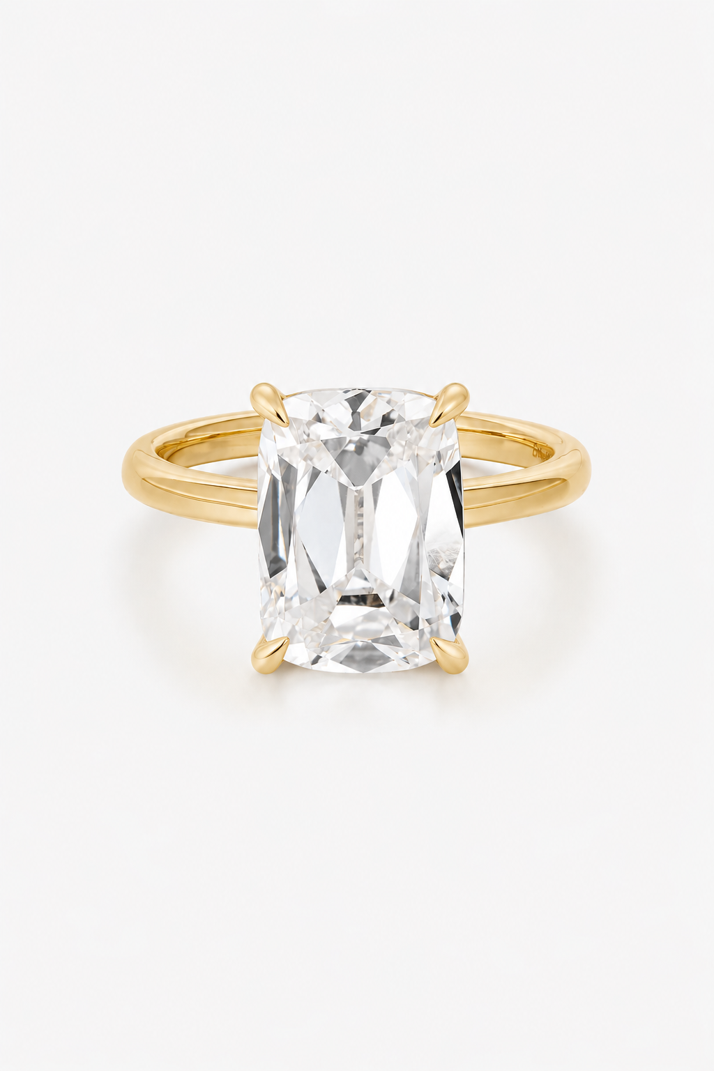 3.9 Carat Old Mined Cushion Antique Ring - Ready to ship