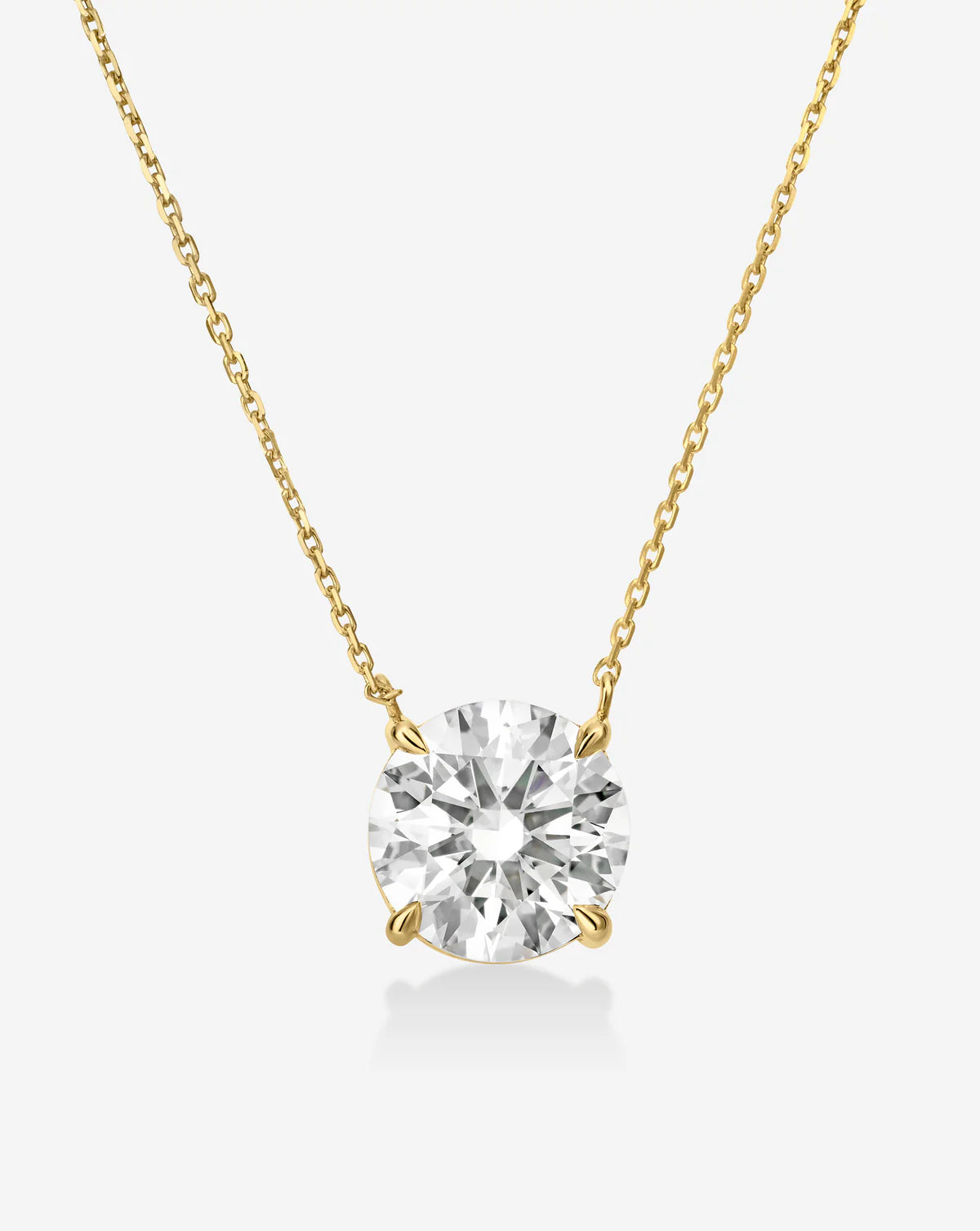Round Lab-Grown Diamond Solitaire Pendant