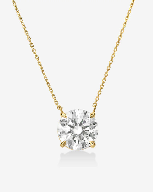 Round Lab-Grown Diamond Solitaire Pendant